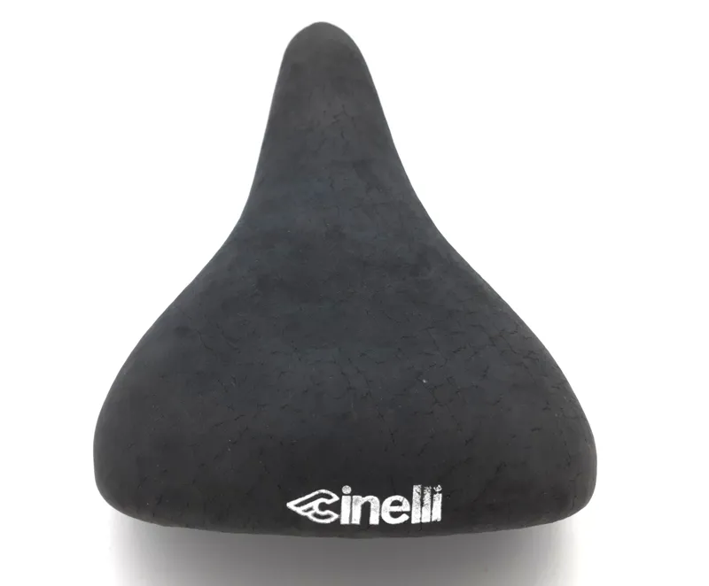 Cinelli Unicanitor Brevettata Saddle with Alloy Y Rail in Black Textured Suede NOS-2